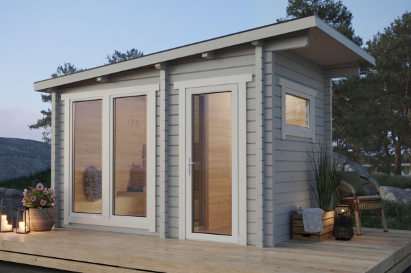 Außensauna Pultdach